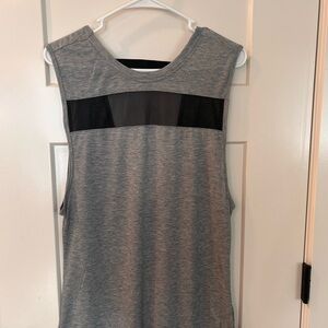 Nike Gray Top with Black Mesh Detail